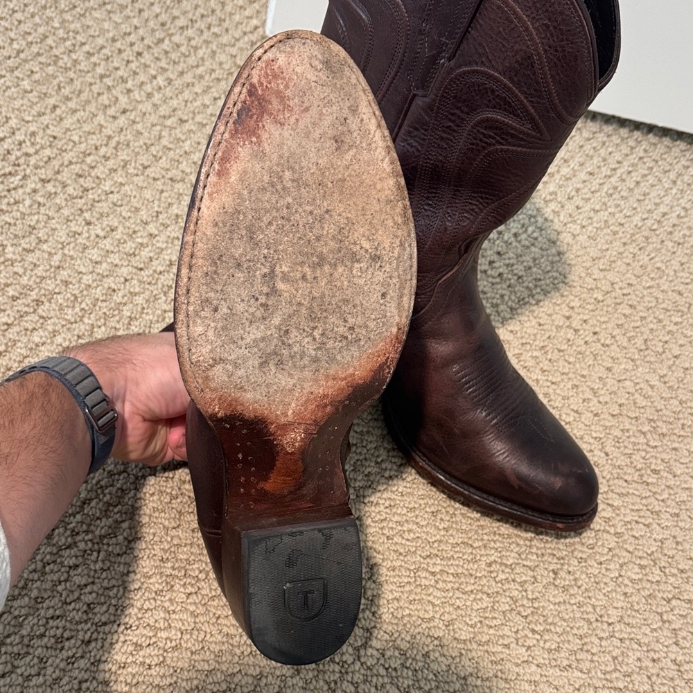 Tecovas men’s Dark Brown Cartwright Boots 12 wide - Picture 4 of 9